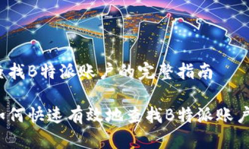 查找B特派账户的完整指南

如何快速有效地查找B特派账户？